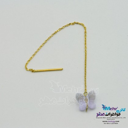 Gold Earrings - Swarovski Butterfly Stone-ME1027
